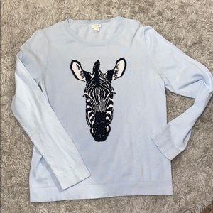 Baby blue zebra sweater